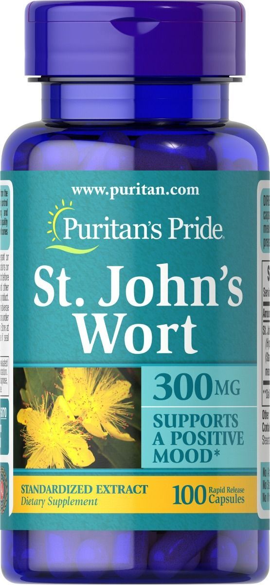 Зверобой Puritan's Pride St. John's Wort 300 мг, 100 капсул