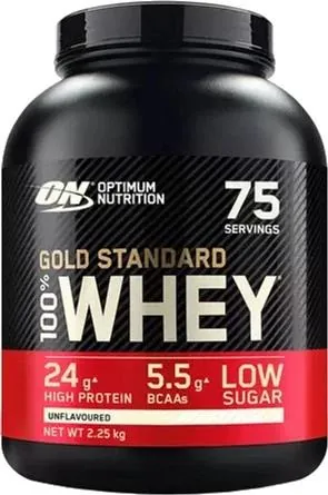 Протеїн сироватковий змішаний Optimum Nutrition Gold Standard 100% Whey, без смаку, 2,25 кг
