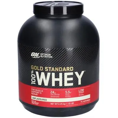 Протеїн сироватковий змішаний Optimum Nutrition Gold Standard 100% Whey, без смаку, 2,25 кг