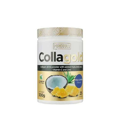 Колаген Pure Gold CollaGold Pina Colada з гіалуроновою кислотою, вітаміном С та цинком, зі смаком піна колади, 300 г