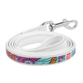 Повідець Collar WAUDOG Design малюнок Літо, ширина 18 мм довжина 122 см, білий