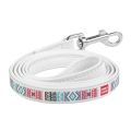 Поводок Collar WAUDOG Design рисунок Этно, ширина 12 мм длина 122 см, белый
