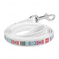 Повідець Collar WAUDOG Design малюнок Етно, ширина 12 мм довжина 122 см, білий