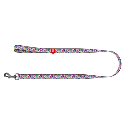 Поводок Collar WAUDOG Nylon рисунок Волшебные цветы, ширина 15 мм длина 122 см