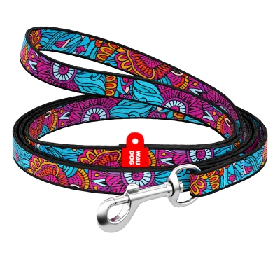 Поводок Collar WAUDOG Nylon рисунок Лето, ширина 10 мм длина 122 см