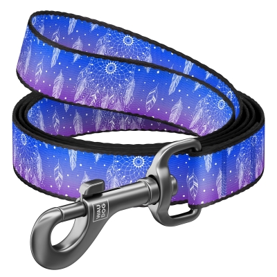 Поводок Collar WAUDOG Nylon рисунок Ловец снов, ширина 15 мм длина 122 см