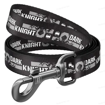 Повідець Collar WAUDOG Nylon малюнок Темний лицар, ширина 20 мм довжина 122 см