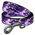 Поводок Collar WAUDOG Nylon рисунок Фиолетовый камо, ширина 15 мм длина 122 см