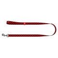 Поводок Collar WAUDOG Nylon рисунок Шотландка красная, ширина 15 мм длина 122 см