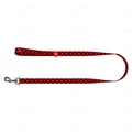 Повідець Collar WAUDOG Nylon малюнок Шотландка червона, ширина 15 мм довжина 122 см