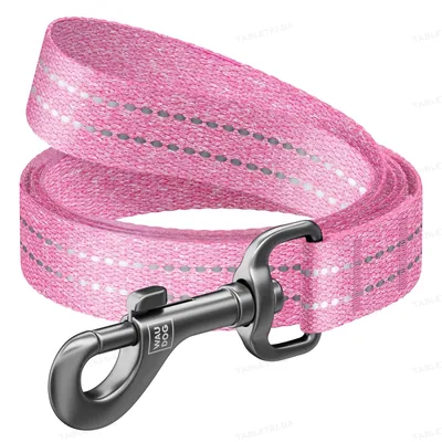 Повідець Collar WAUDOG Re-cotton з відновленої бавовни, ширина 15 мм довжина 200 см, рожевий