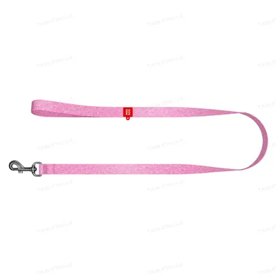 Повідець Collar WAUDOG Re-cotton з відновленої бавовни, ширина 15 мм довжина 200 см, рожевий