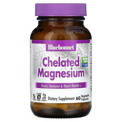 Хелатный Магний Bluebonnet Nutrition Chelated Magnesium капсулы №60