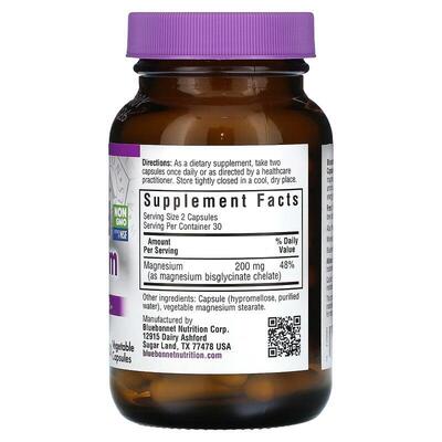 Хелатный Магний Bluebonnet Nutrition Chelated Magnesium капсулы №60