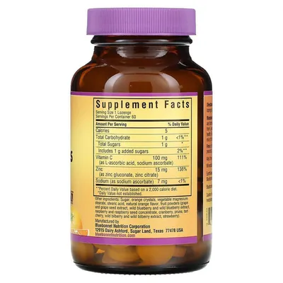Цинк 15 мг Bluebonnet Nutrition EarthSweet Chewables, смак апельсина, 60 таблеток для розсмоктування