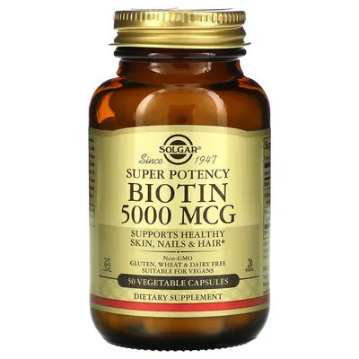 Біотин Solgar Biotin 5000 мкг вег. капсули №50