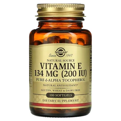 Вітамін Е Solgar Vitamin E 134 мг (200 МО) м'які капсули №100
