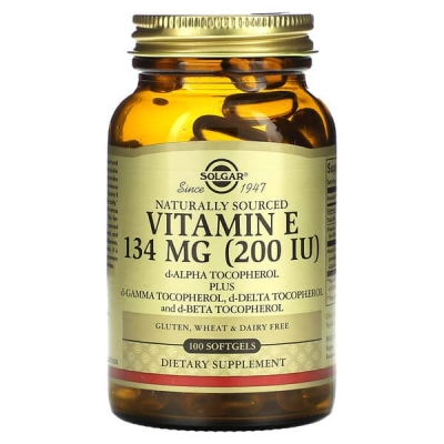 Solgar Витамин E 200 IU (134 мг) d-Alpha Tocopherol & Mixed Tocopherols, 100 капсул