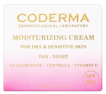 Крем для лица Coderma увлажняющий для сухой и чувствительной кожи день/ночь, 50 мл