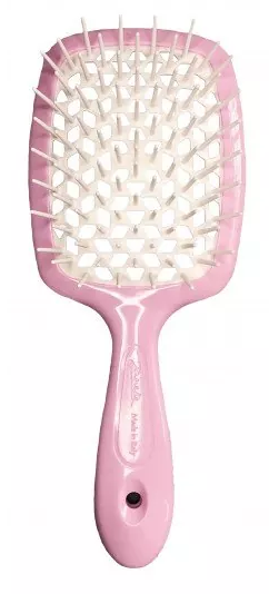 Щетка Janeke Superbrush для волос, розовая с белым