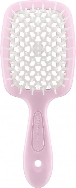 Щітка Janeke Superbrush small для волосся, рожева з білим