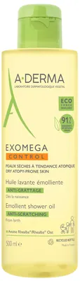 Олія-емолент A-Derma Exomega Control очищувальна для атопічної та сухої шкіри, 500 мл