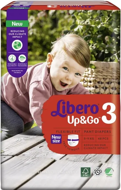 Підгузки-трусики Libero Up & Go розмір 3, 5-9 кг, 48 шт