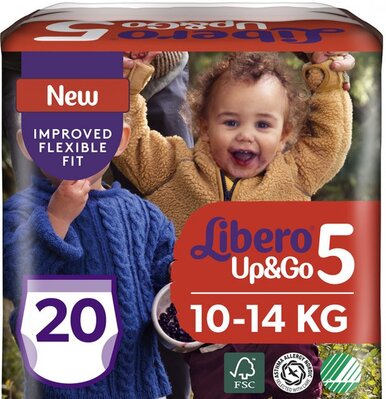 Подгузники-трусики Libero Up&Go размер 5, 10-14 кг, 20 шт