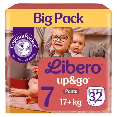 Підгузки-трусики Libero Up & Go розмір 7, 17+ кг, 32 шт