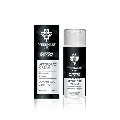 Крем Weedness Tattoo Aftercare 1000 мг CBD для догляду за татуюваннями, 100 мл