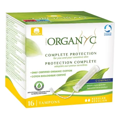 Тампони гiгiєнiчнi Corman Organyc Complete Protection Regular для помірних виділень, з аплікатором, 16 шт