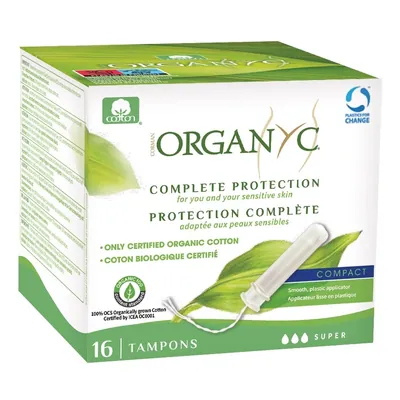 Тампони гiгiєнiчнi Corman Organyc Complete Protection Super для інтенсивних виділень, з аплікатором, 16 шт