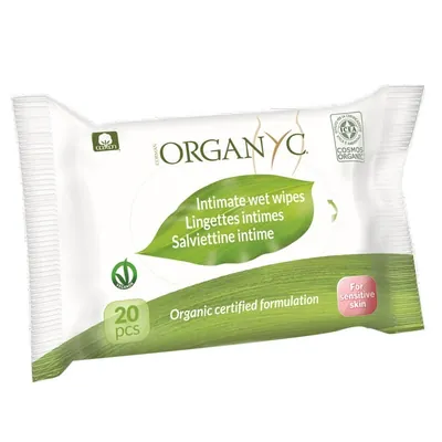 Серветки вологі Corman Organyc Feminine Hygiene для інтимної гігієни, 20 штук