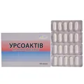 Урсоактів капсули по 250 мг №100 (20х5)