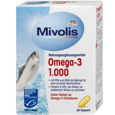 Омега-3 Mivolis Omega-3 1000, 60 капсул