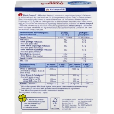 Омега-3 Mivolis Omega-3 1000, 60 капсул