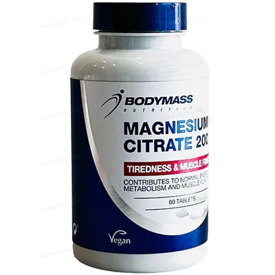 Магнія Цитрат Bodymass Nutrition Magnesium Citrate, 60 таблеток