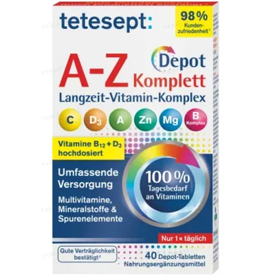 Вітамінний комплекс Tetesept A-Z depot, 40 таблеток
