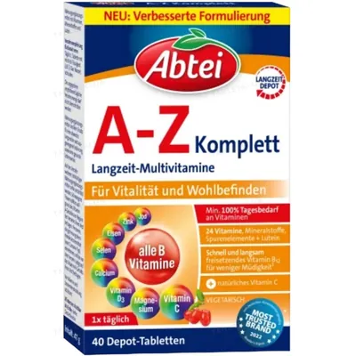 Вітамінно-мінеральний комплекс від А до Цинку Abtei A-Z Komplett, 40 таблеток