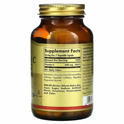 Вітамін С Solgar Vitamin C 500 мг вег. капсули №100