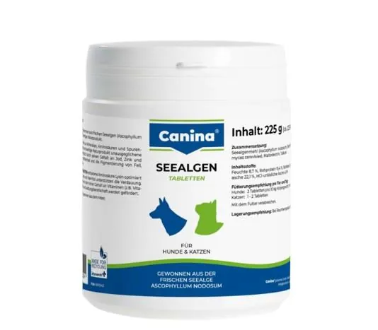 Вітаміни для собак та котів Canina Seealgen Tabletten для пігментації шерсті, 220 таблеток