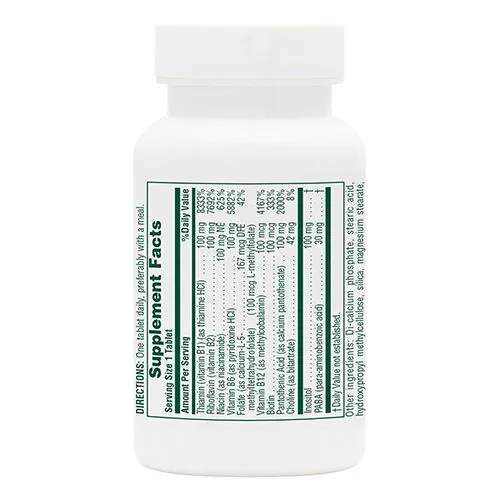 B-комплекс повільного вивільнення Nature's Plus Mega B-100, 60 таблеток