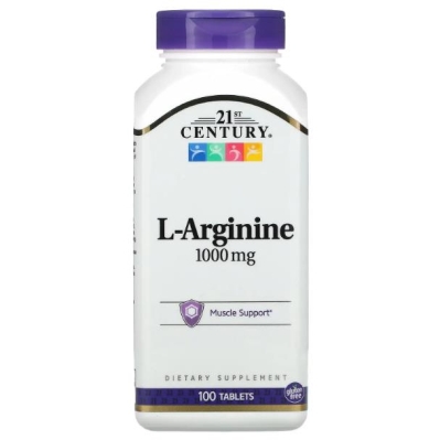 L-Аргинин 21st Century L-Arginine 1000 мг, 100 таблеток