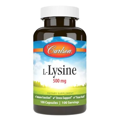 Амінокислота L-Лізин Carlson Labs L-Lysine 500 мг, 100 капсул