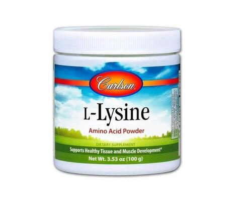 Амінокислота L-лізин Carlson Labs L-Lysine Amino Acid Powder у порошку, 100 г