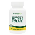 Біотин та фолієва кислота Nature's Plus Biotin & Folic Acid, 30 таблеток