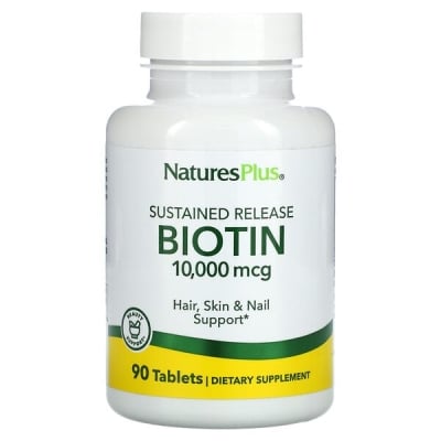 Биотин медленного высвобождения Nature's Plus Biotin 10 мг, 90 таблеток