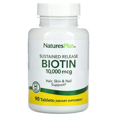 Біотин повільного вивільнення Nature's Plus Biotin 10 мг, 90 таблеток