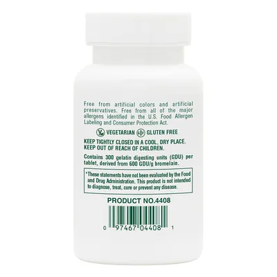 Бромелайн Nature's Plus Bromelain 500 мг, 60 таблеток