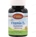 Вітамін D3 для дітей Carlson Labs Kid's Vitamin D3 Gummies 1000 МО, смак фруктів, 60 жувальних цукерок